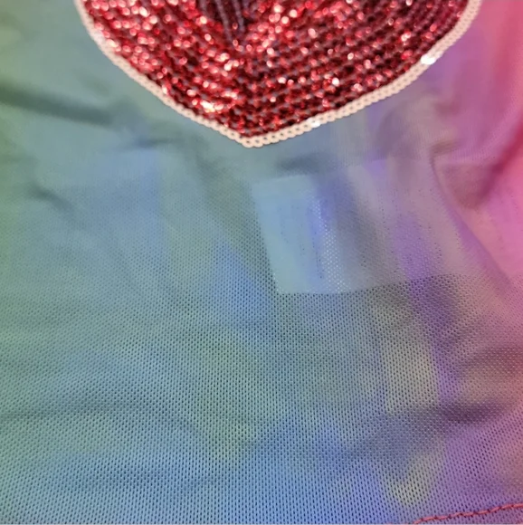 Iron Fist Rainbow Heart Sequin Top - Picture 3 of 8
